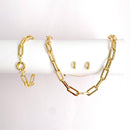 Choker Cartier Grossa + Pulseira Cartier Grossa Com 53% OFF + 6 Argolinhas Grátis Joias  Banhadas a ouro 18k..