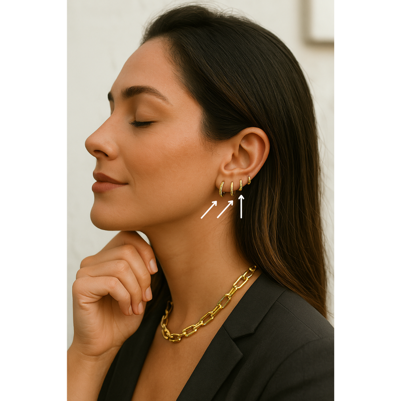 Choker Cartier Grossa + Pulseira Cartier Grossa Com 53% OFF + 6 Argolinhas Grátis Joias  Banhadas a ouro 18k..