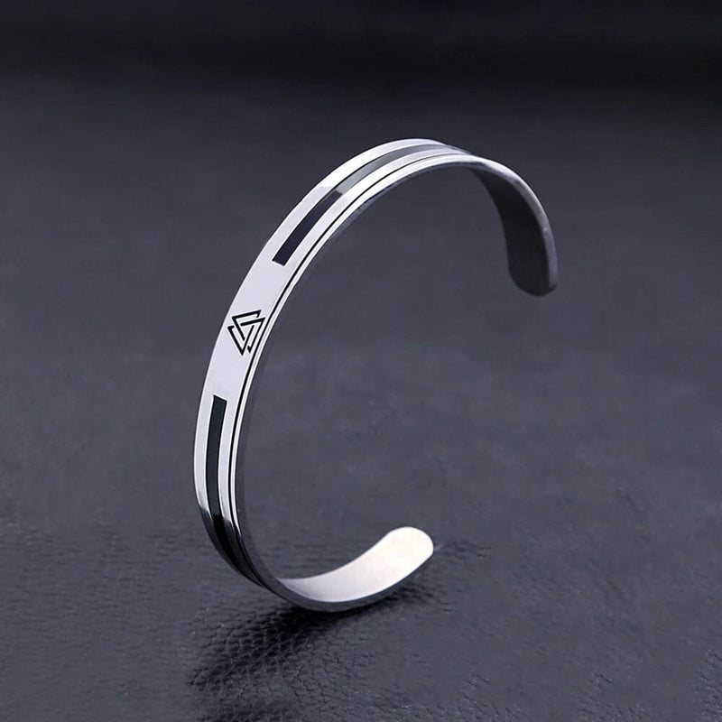 Bracelete Masculino Valknut em Aço Inoxidável